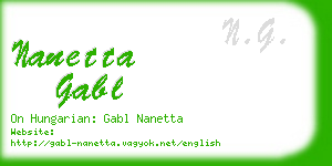nanetta gabl business card